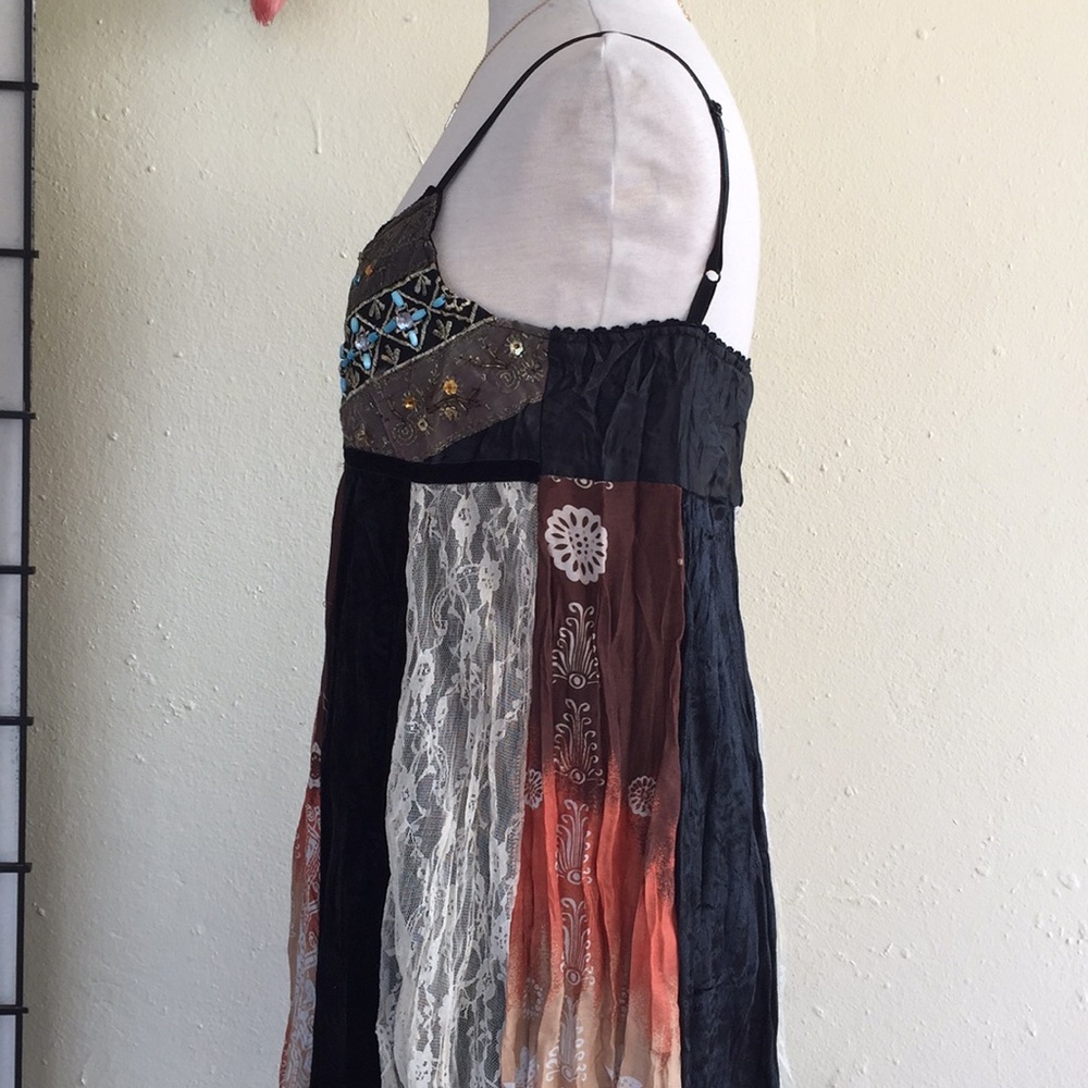 🔥 Boho Mixed Media Dress 💜 - Picture 5 of 9